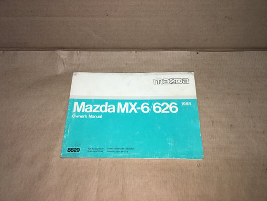 1988 MX-6 Owner's Manual
