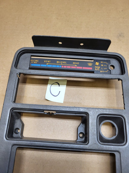 1981-1983 Mazda RX7 Radio Climate Control Bezel Trim Dash Cover