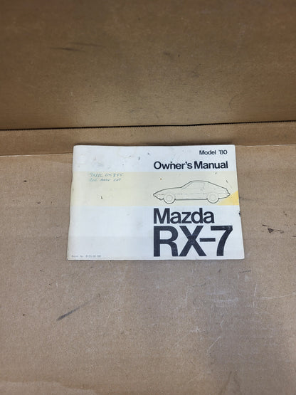 1980 Mazda RX7 Owner's Manual