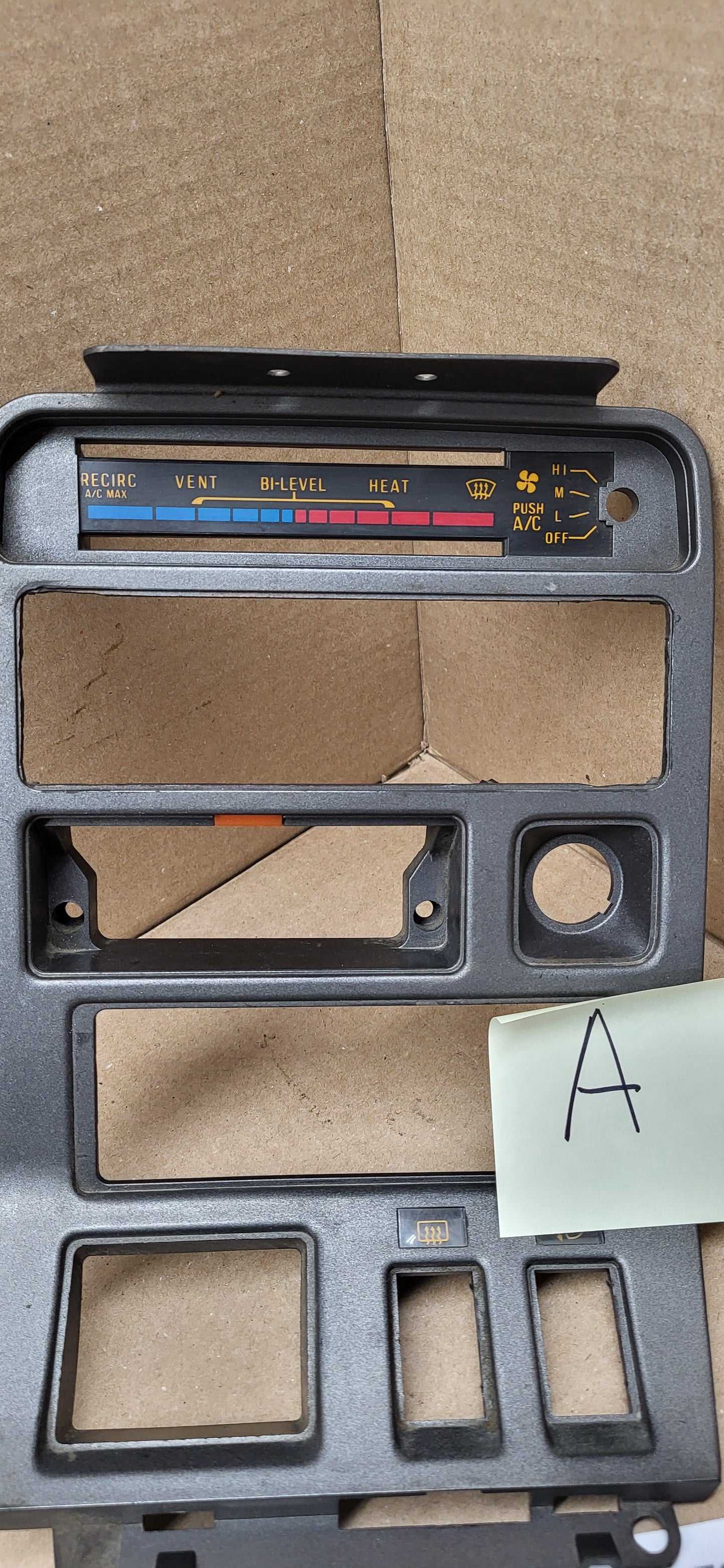 1981-1983 Mazda RX7 Radio Climate Control Bezel Trim Dash Cover