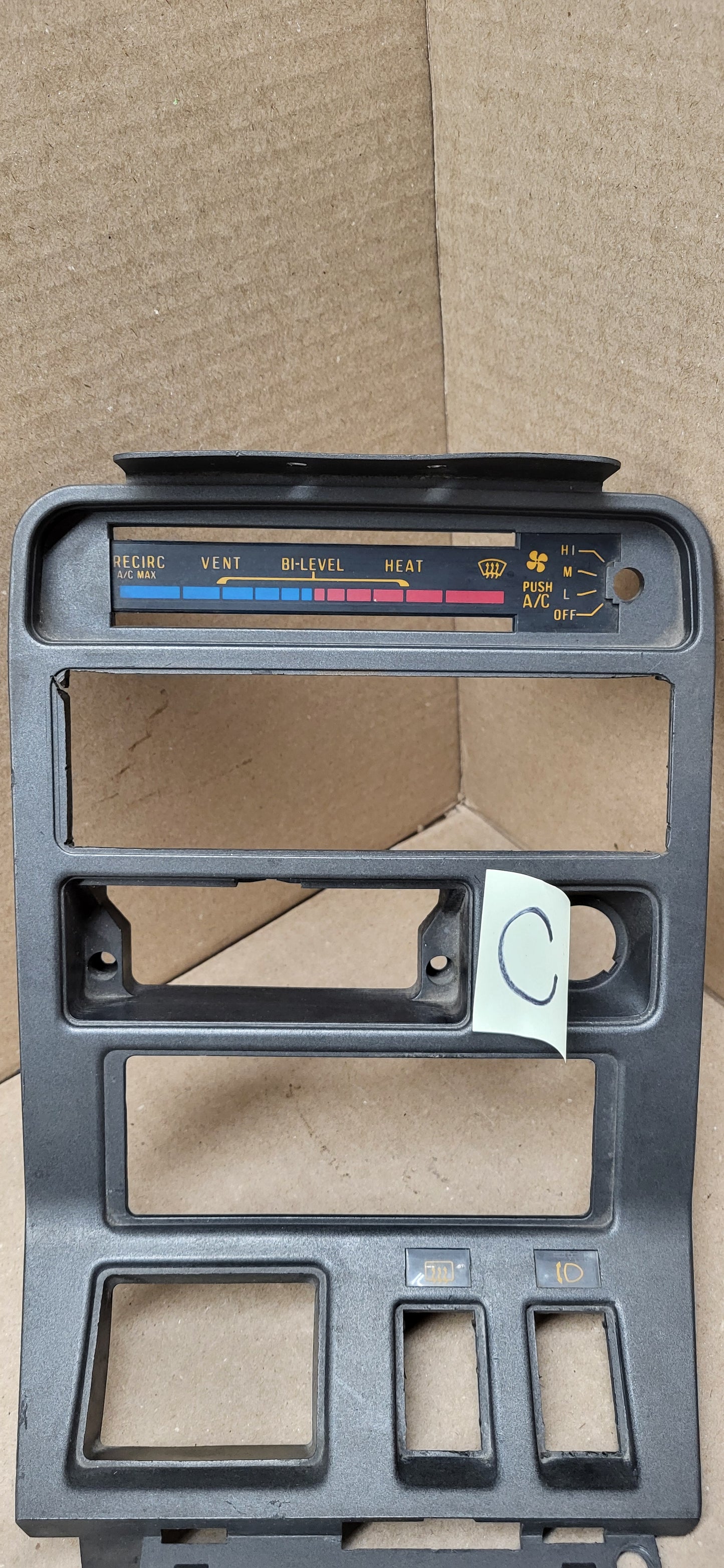 1981-1983 Mazda RX7 Radio Climate Control Bezel Trim Dash Cover